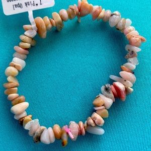 Gorgeous 7” stretch pink opal bracelet